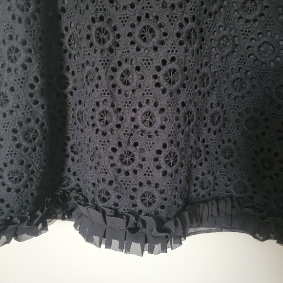 Zara Women's Black 3/4 Sleeve Crochet Bohemian Dress. Size M - Picture 8 of 8